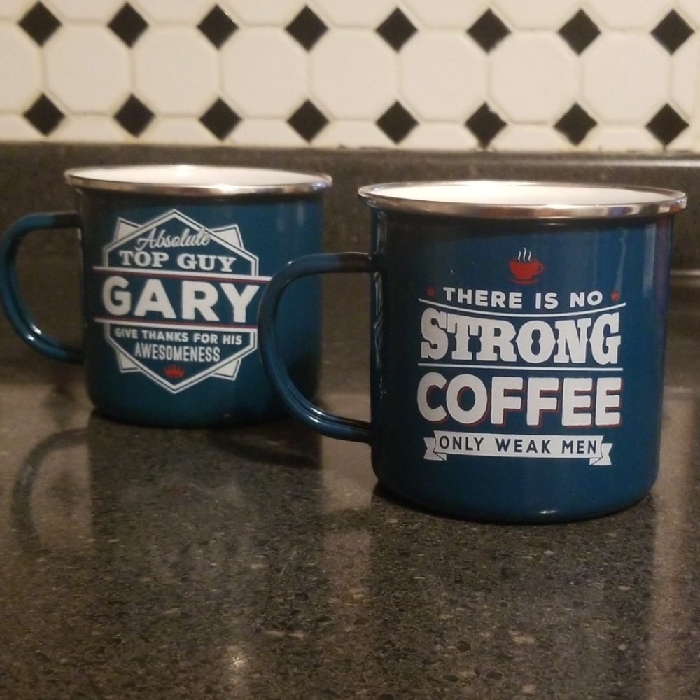 2 Enamel Cups